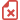 Symbol abgelehnter Nutzungsantrag: roter Umriss eines Blattes mit einem X auf weißem Grund